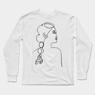 Women with long hair Long Sleeve T-Shirt